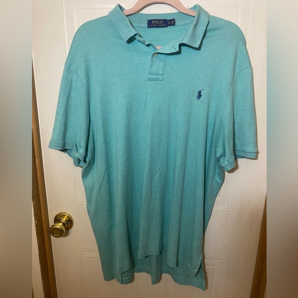 Ralph Lauren Men's Teal Polo Shirt